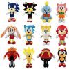 25 28cm Anime Plush Doll Toy Hedgehog Super Sonic Shadow Knuckles Amy Rose Cartoon High value - Sonic Merch Store
