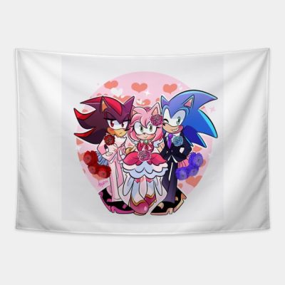 Shadow X Amy X Sonic Tapestry Official Sonic Merch