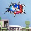 3D Sonic The Hedgehog Wall Sticker Anime Fashion High Value Creative Children Bedroom Cartoon Self adhesive 1 - Sonic Merch Store