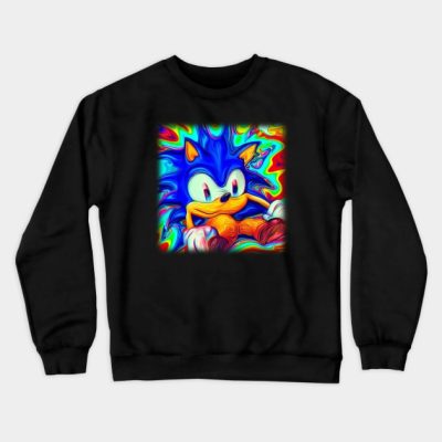 Trippy Hedgehog Crewneck Sweatshirt Official Sonic Merch