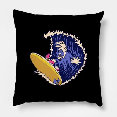 Sonic The Hedgehog Surfing Throw Pillow Official Sonic Merch