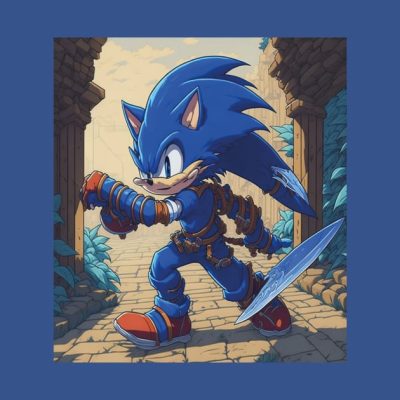 Sonic Blue Hedgehog Tapestry Official Sonic Merch