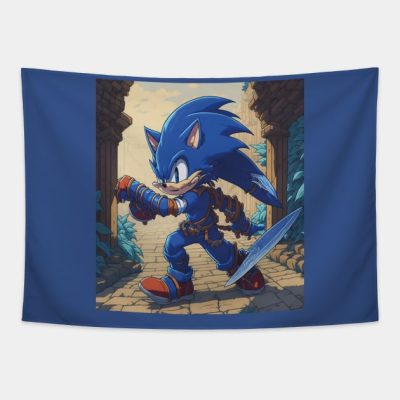 Sonic Blue Hedgehog Tapestry Official Sonic Merch