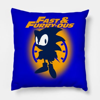 Cute Fast Furious Hedgehog Sonic Mashup For Gamers Throw Pillow Official Sonic Merch