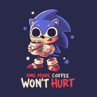 One More Coffe Cute Hedgehog Meme Gotta Go Fast Tapestry Official Sonic Merch