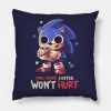 One More Coffe Cute Hedgehog Meme Gotta Go Fast Throw Pillow Official Sonic Merch