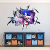 Cartoon Anime Wall Stickers Sonic The Hedgehog Anime Creative Graffiti Cute Decoration Children s Room Self 2 - Sonic Merch Store