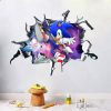 Cartoon Anime Wall Stickers Sonic The Hedgehog Anime Creative Graffiti Cute Decoration Children s Room Self 4 - Sonic Merch Store