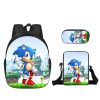 Cartoon Backpack Sonic The Hedgehog Peripheral High value Children s Schoolbag Pencil Bag Trendy Large capacity - Sonic Merch Store