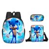 Cartoon Backpack Sonic The Hedgehog Peripheral High value Children s Schoolbag Pencil Bag Trendy Large capacity 3 - Sonic Merch Store