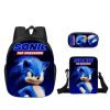 Cartoon Backpack Sonic The Hedgehog Peripheral High value Children s Schoolbag Pencil Bag Trendy Large capacity 4 - Sonic Merch Store