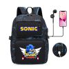 Cartoon Printing Backpack New Sonic The Hedgehog Peripheral High value Creative Large capacity Student USB Computer - Sonic Merch Store