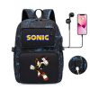 Cartoon Printing Backpack New Sonic The Hedgehog Peripheral High value Creative Large capacity Student USB Computer 2 - Sonic Merch Store