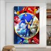 Cartoon S Sonic V Video Games Poster Classic Anime Poster Wall Sticker For Living Room Bar 6 - Sonic Merch Store