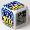 Cartoon Sonic The Hedgehog Colorful Alarm Clock Kawaii Anime Peripherals High value Creative LED Color changing 2 - Sonic Merch Store