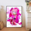 Cartoon Sonic Video Games Posters Watercolor Canvas Painting Wall Art Pictures Mural For Kids Modern Bedroom 6 - Sonic Merch Store