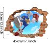 Cartoon Wall Stickers Sonic The Hedgehog Children s Room Creative 3D Bedroom Poster Decoration Self Adhesive 5 - Sonic Merch Store