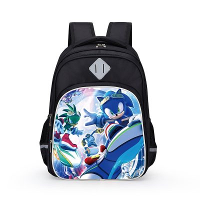 New Cartoon Backpack Sonic The Hedgehog Fashion High value Creative Game Peripheral Student Personality Large capacity 1 - Sonic Merch Store