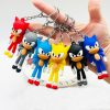 New Cartoon Doll Key Chain Sonic Knuckles Shadow Silver Amy Rose High value Fashion Creative Cute - Sonic Merch Store