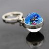 New Cartoon Key Chain Sonic The Hedgehog High value Creative Double sided Glass Ball Pendant Fashion 2 - Sonic Merch Store