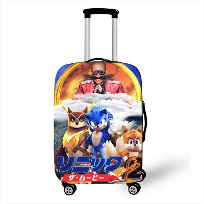 New Cartoon Protective Cover Sonic The Hedgehog Fashion Game Peripheral High value Creative Printing Waterproof Suitcase 14 - Sonic Merch Store