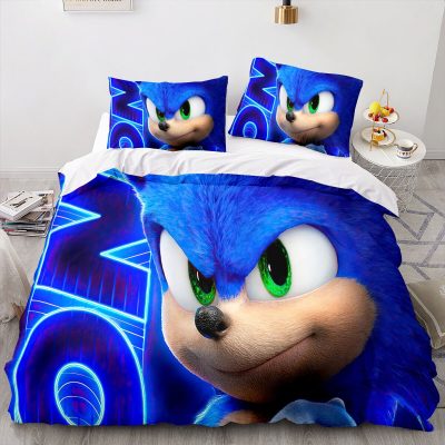 New Cartoon Quilt Cover Sonic The Hedgehog Game Surrounding Fashion Animation Printing High value Creative Home 9 - Sonic Merch Store