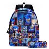 New Cartoon Sonic The Hedgehog Schoolbag High value Creative Peripheral Fashion Drawstring Pocket Student Backpack Two - Sonic Merch Store