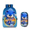 New Sonic Student Schoolbag Two piece Cartoon Large Capacity High Value Casual Creative Printing Polyester Pencil - Sonic Merch Store