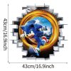 New Sonic The Hedgehog Wallpaper Anime Poster Children s Room Decoration Self adhesive Glass Door Cartoon 3 - Sonic Merch Store