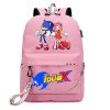 Sonic The Hedgehog Backpack Cartoon High value Creative Fashion Game Peripheral Students Large capacity Leisure Travel 5 - Sonic Merch Store