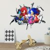 Sonic The Hedgehog Wall Stickers Children s Cartoon Living Room Bedroom Wall Decoration Self adhesive PVC - Sonic Merch Store