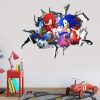 Sonic The Hedgehog Wall Stickers Children s Cartoon Living Room Bedroom Wall Decoration Self adhesive PVC 2 - Sonic Merch Store