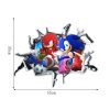 Sonic The Hedgehog Wall Stickers Children s Cartoon Living Room Bedroom Wall Decoration Self adhesive PVC 5 - Sonic Merch Store