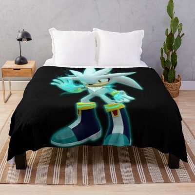 Silver The Hedgehog Throw Blanket Official Sonic Merch