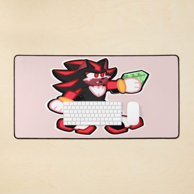 Chibi Shadow The Hedgehog Holding Emerald Mouse Pad Official Sonic Merch