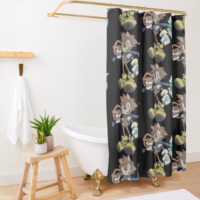 Shadow The Hedgehog Vintage Shower Curtain Official Sonic Merch