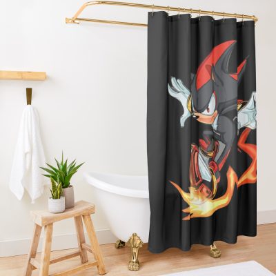 Shadow The Hedgehog Fire Shower Curtain Official Sonic Merch