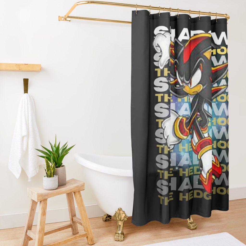 Shadow The Hedgehog Sonic Poster Shower Curtain Official Sonic Merch