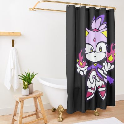 Shadow The Hedgehog Fire Shower Curtain Official Sonic Merch