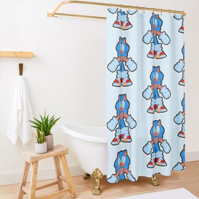 Chibi Sonic The Hedgehog Shower Curtain Official Sonic Merch