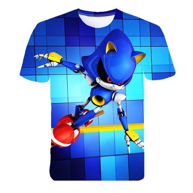 2023 New Green Sonic Tshirt Kids Clothes Boys Cartoon Game Super Sonic Boys Clothes Men Women 10 1 - Sonic Merch Store