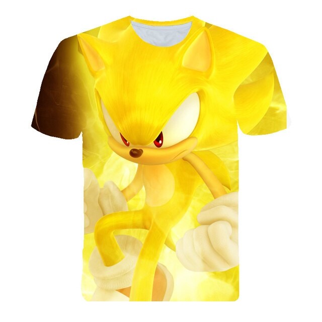 2023 New Green Sonic Tshirt Kids Clothes Boys Cartoon Game Super Sonic Boys Clothes Men Women 11 1 - Sonic Merch Store