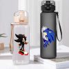 530 560ML Anime Cartoon Sonic The Hedgehog Water Bottle with Time Marker Portable Reusable Plastic Cups 2 - Sonic Merch Store