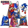 Kawaii Sonic The Hedgehog Drawstring Bags Cartoon Portable Super Marios Oxford Storage Package Travel Shopping Pouches 1 - Sonic Merch Store